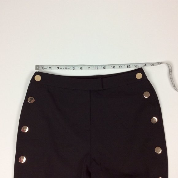 NWOT Wide Leg Trousers English Factory High Rise Snapside Black Modern Career S - Picture 10 of 13